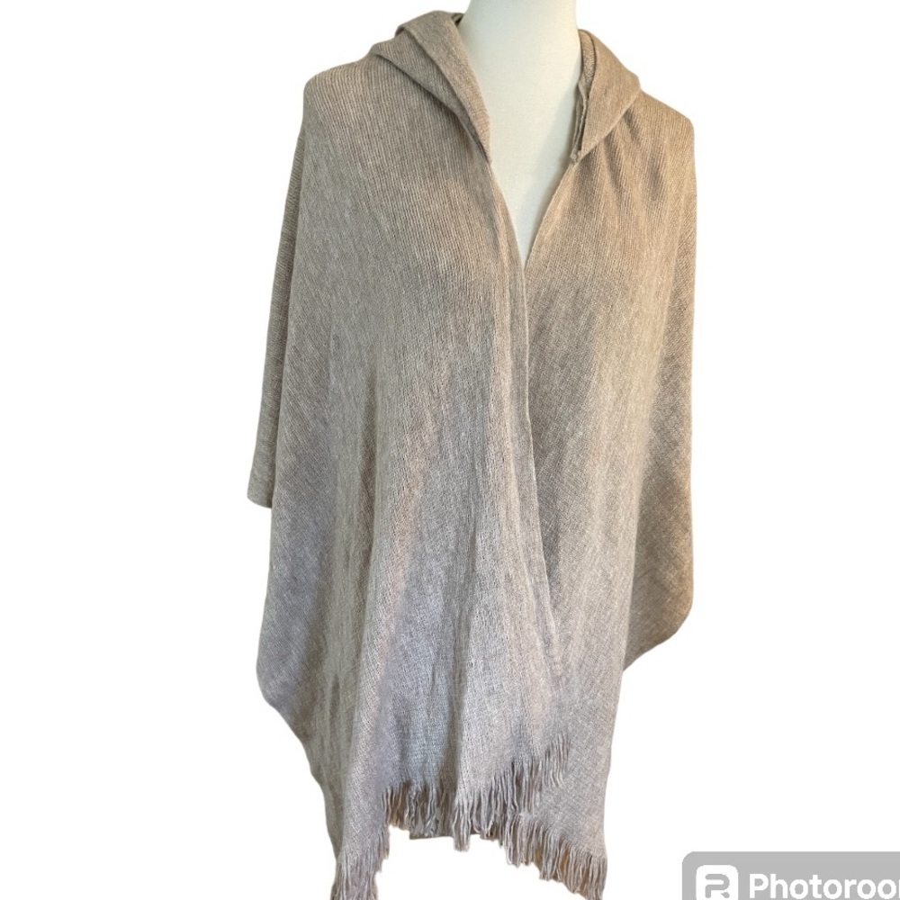 Hooded Fringe Trim Shawl by Calvin Klein - Picture 9 of 12